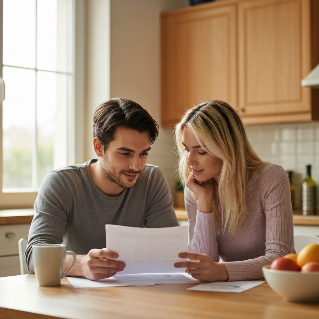 Casal revisando finanças juntos